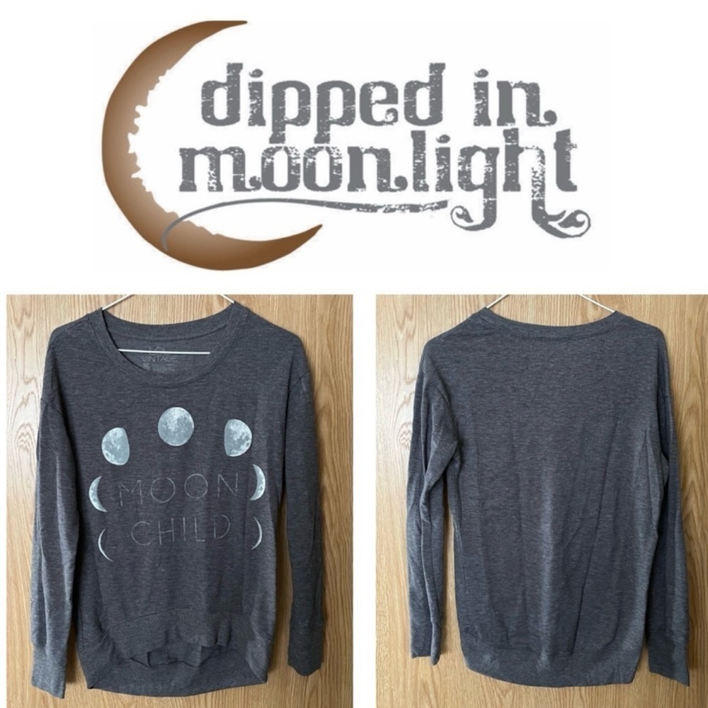Gray ‘Moon Child’ Pullover Hi-Lo Sweatshirt - Picture 4 of 4